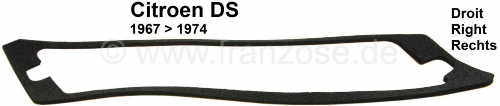 Citroen-DS-11CV-HY - Afdichting, rechts onder de richtingaanwijzer. Geschikt voor Citroen DS, vanaf modeljaar 1