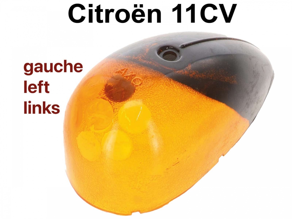 Citroen-DS-11CV-HY - Knipperlichtkap linksvoor. Geschikt voor Citroen 11CV, vanaf modeljaar 07/1952. Citroen 15