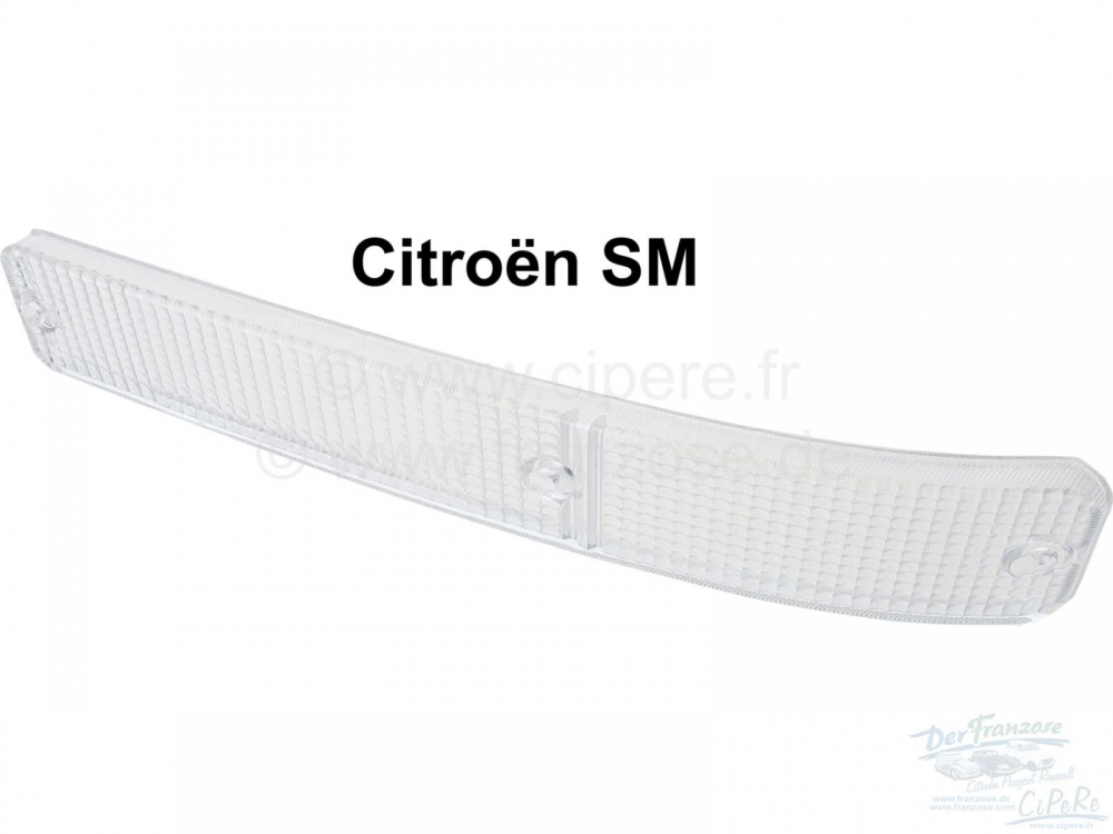 Citroen-DS-11CV-HY - SM, voorste richtingaanwijzer glas. Geschikt voor Citroën SM. Kleur: wit.