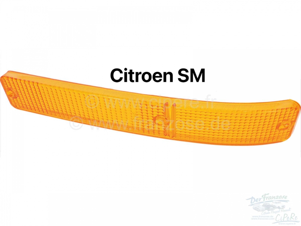 Citroen-DS-11CV-HY - SM, voorste richtingaanwijzer glas. Geschikt voor Citroën SM. Kleur: oranje.
