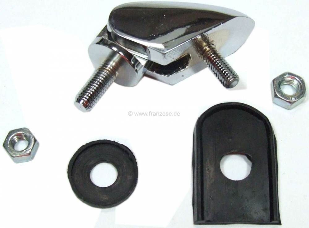 Citroen-DS-11CV-HY - Achterklepscharnier (verchroomd). Geschikt voor Citroen 11CV + 15CV, vanaf bouwjaar 07/195