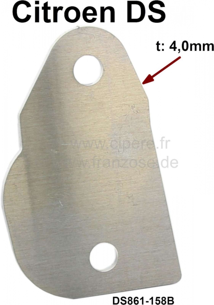 Sonstige-Citroen - Afstandsplaat voor deurslot (sluitring voor deurslot). Dikte: 4,0 mm. Geschikt voor Citro�