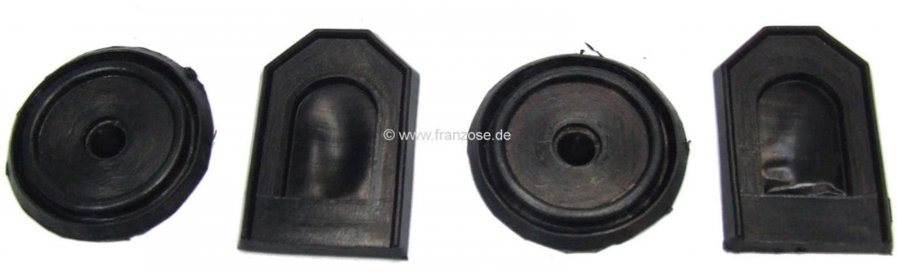 Citroen-DS-11CV-HY - Voetafdichtingen voor beide scharnieren van het kofferdeksel. Geschikt voor Citroen 11CV/1