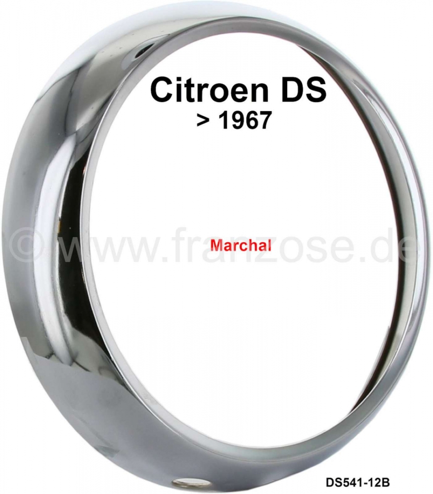 Sonstige-Citroen - Koplamp chroomring, voor Marchal koplampkom. Geschikt voor Citroen DS, tot modeljaar 1967 