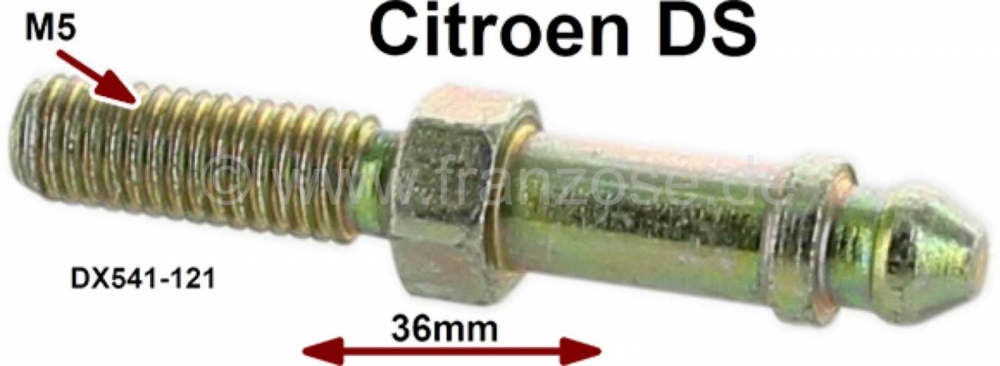 Sonstige-Citroen - Koplampbevestigingsbout (tapbout met kogelkop), onderkant. Lengte: 36mm. Geschikt voor Cit