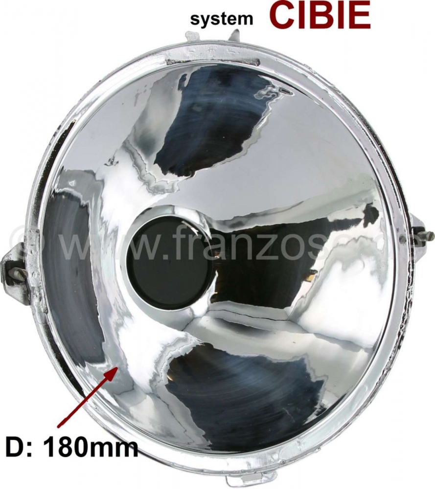 Renault - Koplampreflector (zonder glas). Koplampsysteem 