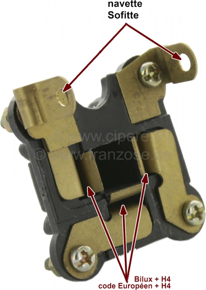 Alle - Lampstekker die op de Bilux of H4 lamp past. De stekker heeft ook een aansluiting voor een