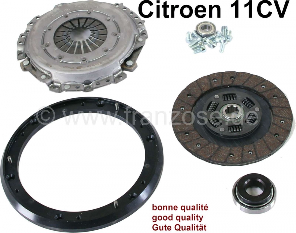 Citroen-DS-11CV-HY - Complete koppeling voor Citroen 11CV. Verbeterde, zeer goede reproductie. De koppeling is 