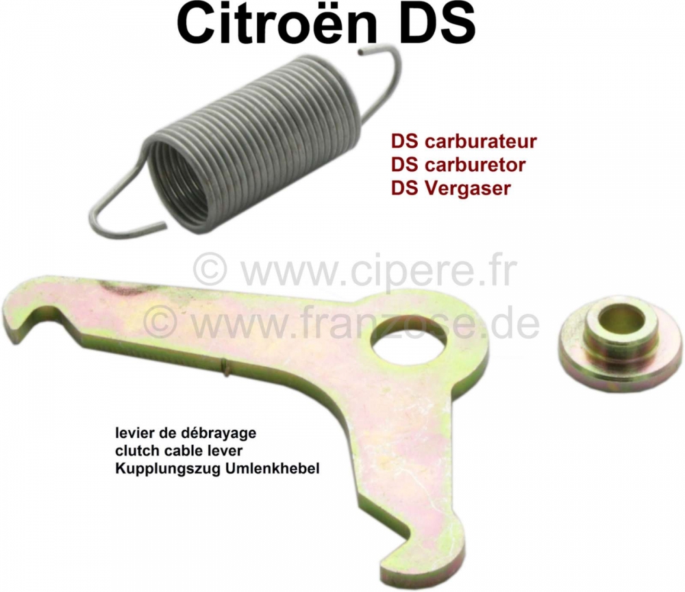 Sonstige-Citroen - Koppelingskabelretourhendelset, voor koppelingskabel met ca. 605,0 mm lengte. Alleen gesch