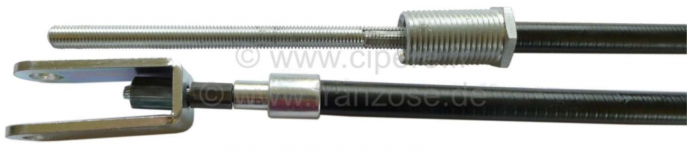 Citroen-DS-11CV-HY - Koppelingskabel, geschikt voor Citroen 15CV. Totale lengte: 910mm. Mantel: 690mm. Of. Nr. 