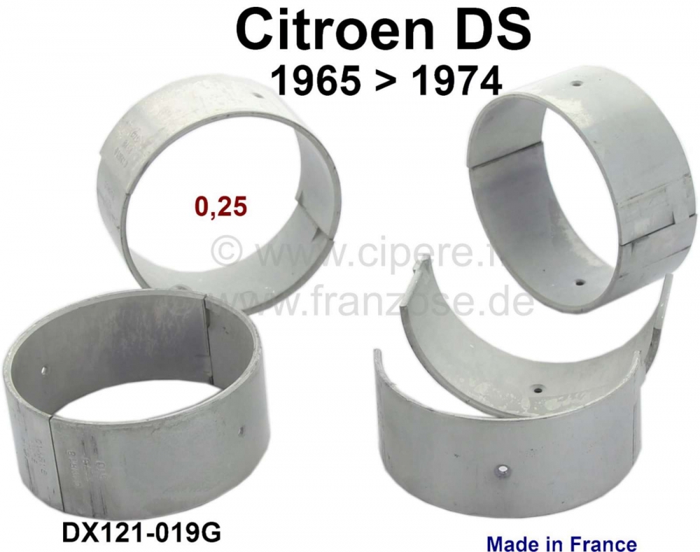 Sonstige-Citroen - Drijfstanglager (complete set). Geschikt voor Citroen DS, vanaf bouwjaar 1965. Reproductie