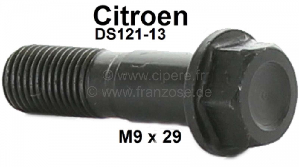 Sonstige-Citroen - Drijfstanglagerschroef. M 9 x 29mm. Geschikt voor Citroen 11D. Citroën ID19. Citroën HY.