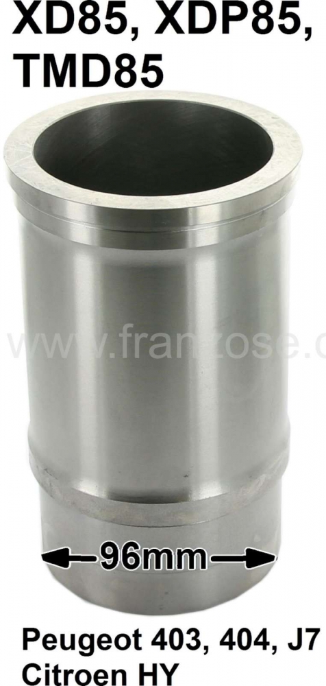 Peugeot - P 403D/404/J7/HY, voering - cilinder (1 stuk), geschikt voor Peugeot 403 Diesel, 404 Diese