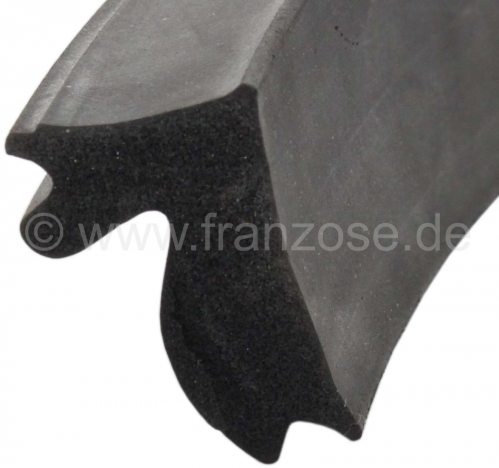 Citroen-DS-11CV-HY - Rubberen afdichting (1 paar), op de A-stijl (afdichting deurruit). Geschikt voor Citroen 1