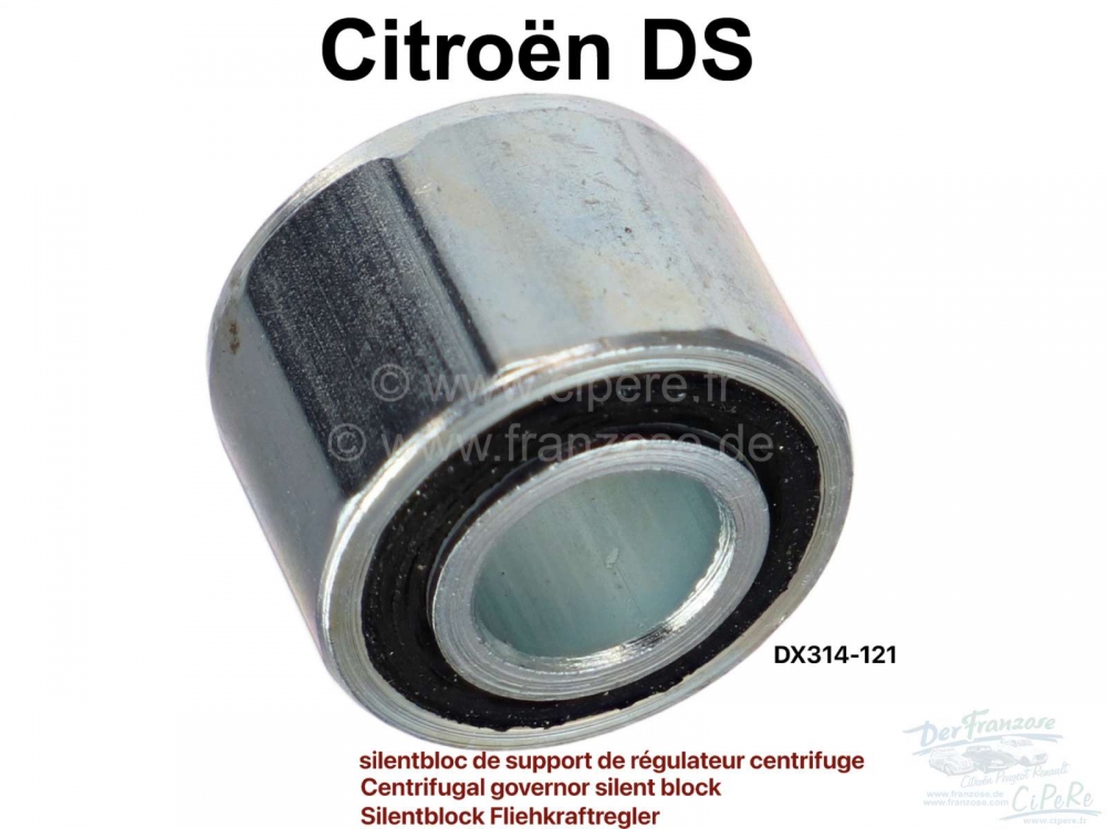 Citroen-DS-11CV-HY - Centrifugaalgouverneur silentblock. Geschikt voor Citroën DS. Buitendiameter 22,3mm, binn