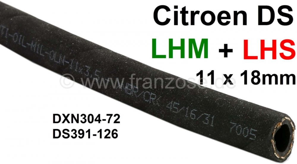 Sonstige-Citroen - Retourslang voor LHM + LHS hydraulische vloeistof. Afmeting: 11 x 18 mm. Of. DXN394-72. Af