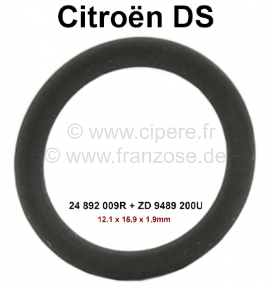 Citroen-DS-11CV-HY - Veiligheidsschuif, afdichtring (O-ring) klein. Hydraulisch systeem LHM. Geschikt voor Citr