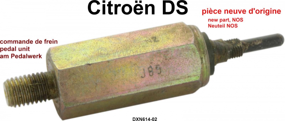 Citroen-DS-11CV-HY - Waarschuwingsschakelaar voor hydraulische druk, gemonteerd op het pedaalmechanisme. Geschi