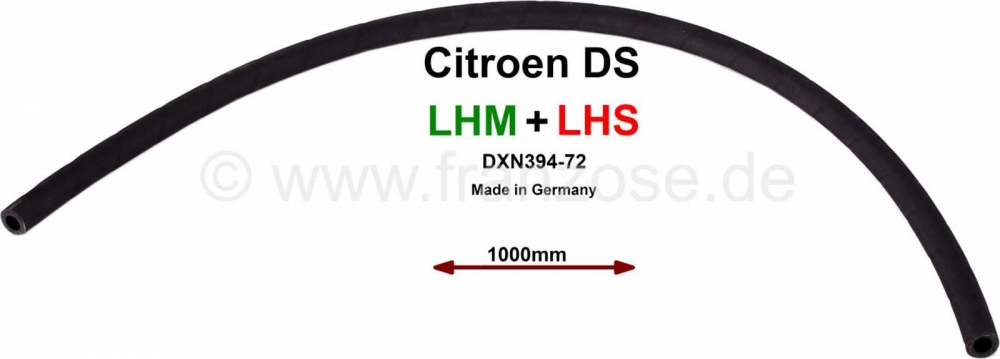 Citroen-DS-11CV-HY - Zuigslang voor LHM + LHS hydraulische vloeistof. Deze slang is de verbinding tussen het LH