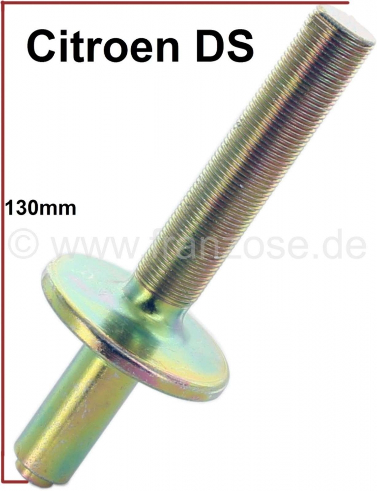 Citroen-DS-11CV-HY - Motorsteun. Schroef (tapbout, 130mm) lang, in de motorsteun. Geschikt voor Citroën DS.