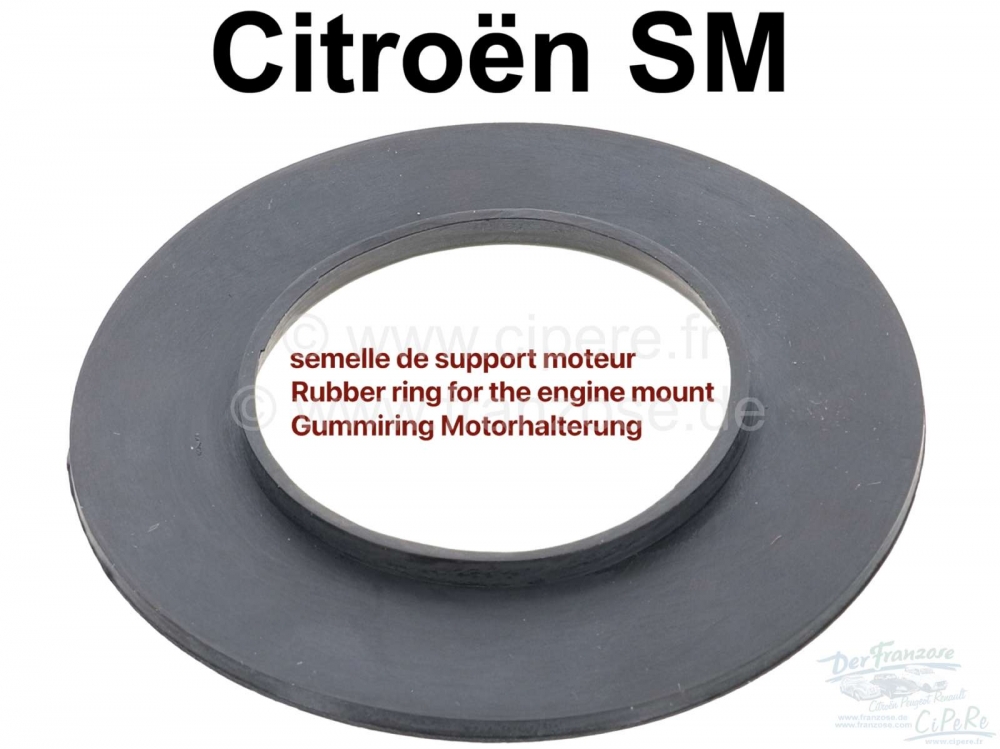Citroen-DS-11CV-HY - SM, rubberen ring voor de motorsteun. Geschikt voor Citroen SM.