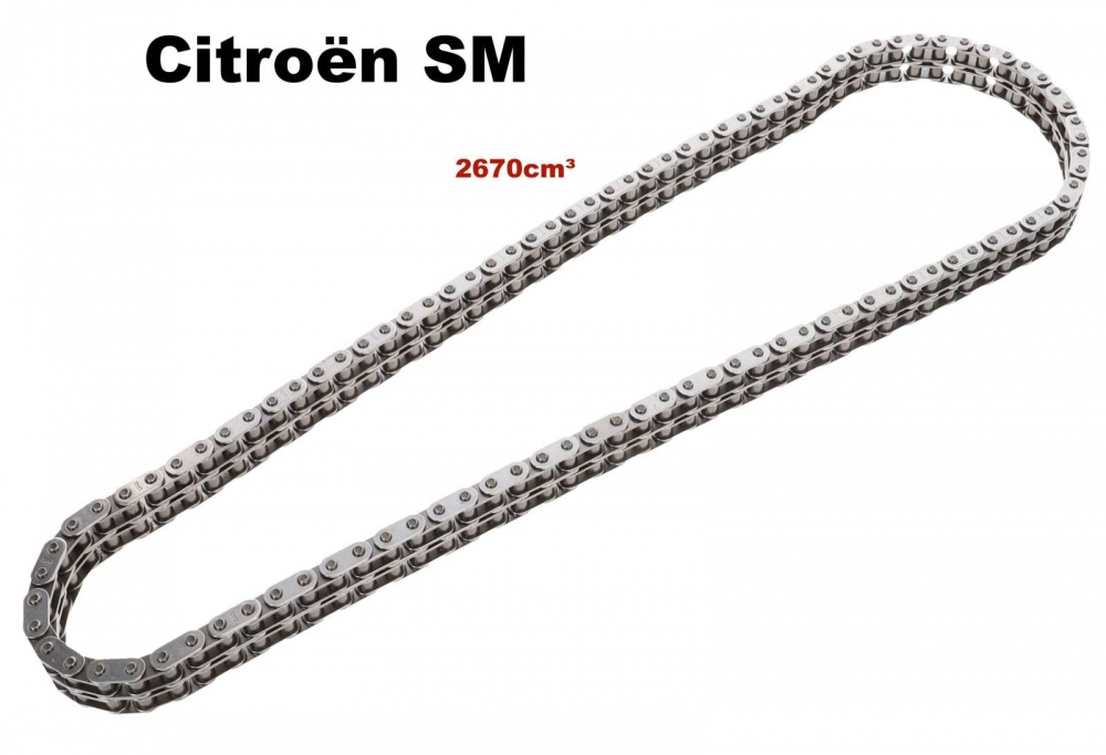 Citroen-DS-11CV-HY - SM, distributieketting op de nokkenas, 102 kettingschakels. Geschikt voor Citroen SM. Moto