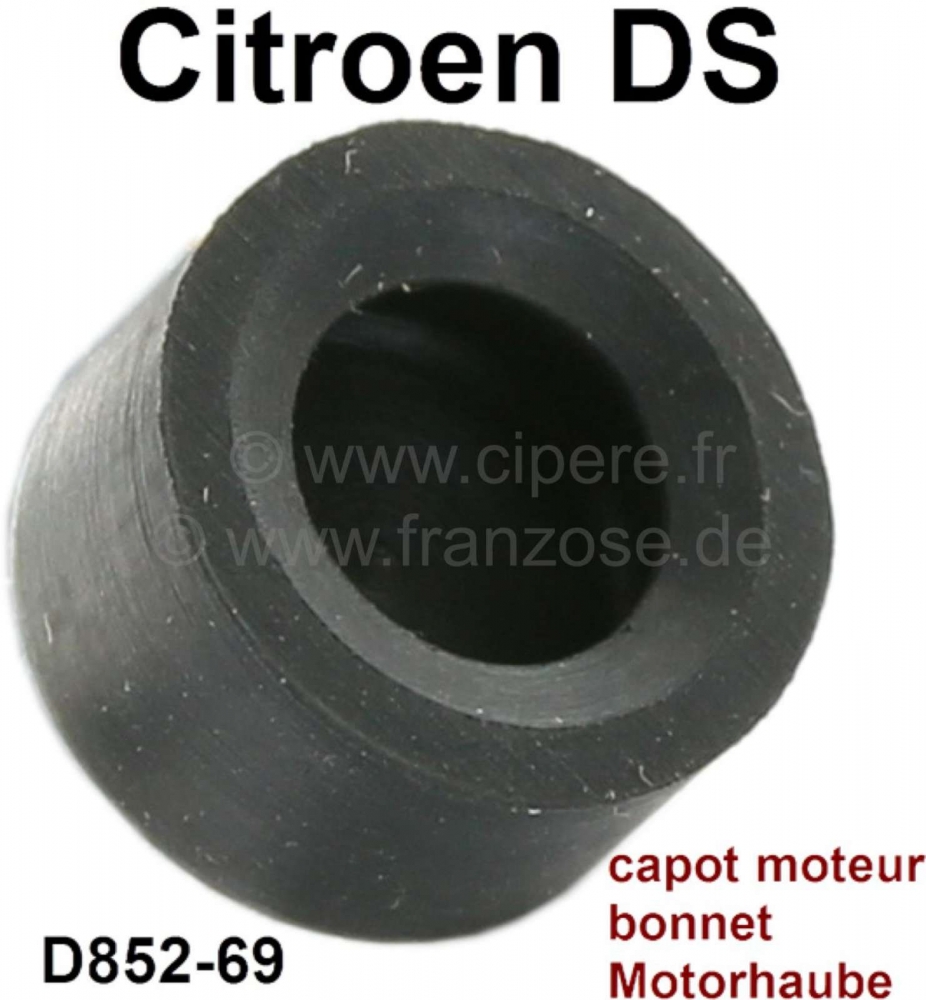 Sonstige-Citroen - Motorkaprubber bumper achter. Geschikt voor Citroen DS. Per stuk. Of. Nr. D852-69