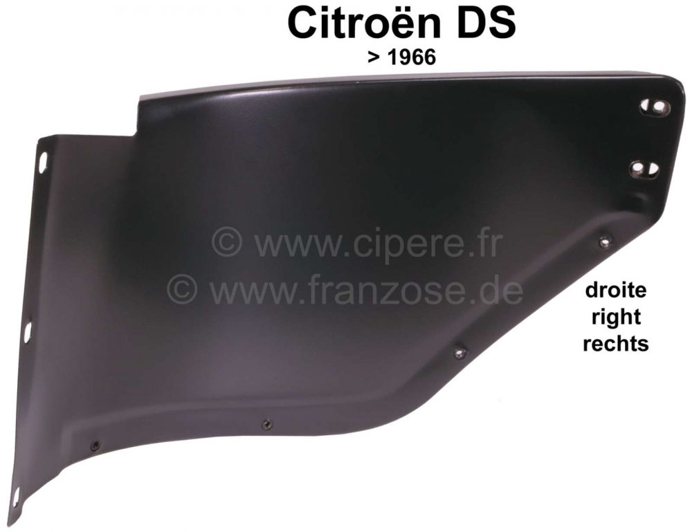 Sonstige-Citroen - Voorschort aansluitplaat rechts. Geschikt voor Citroen DS, tot bouwjaar 1966. Bestelnr.DS8