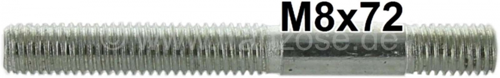 Citroen-DS-11CV-HY - Bout waterpomphuis, geschikt voor Citroen DS. Afmeting: M8x72