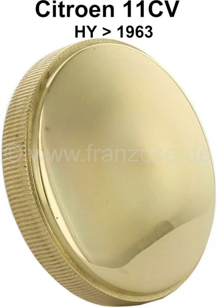 Citroen-DS-11CV-HY - Messing radiateurdop. Geschikt voor Citroen 11CV + Citroen HY, tot bouwjaar 1963, Or. no. 
