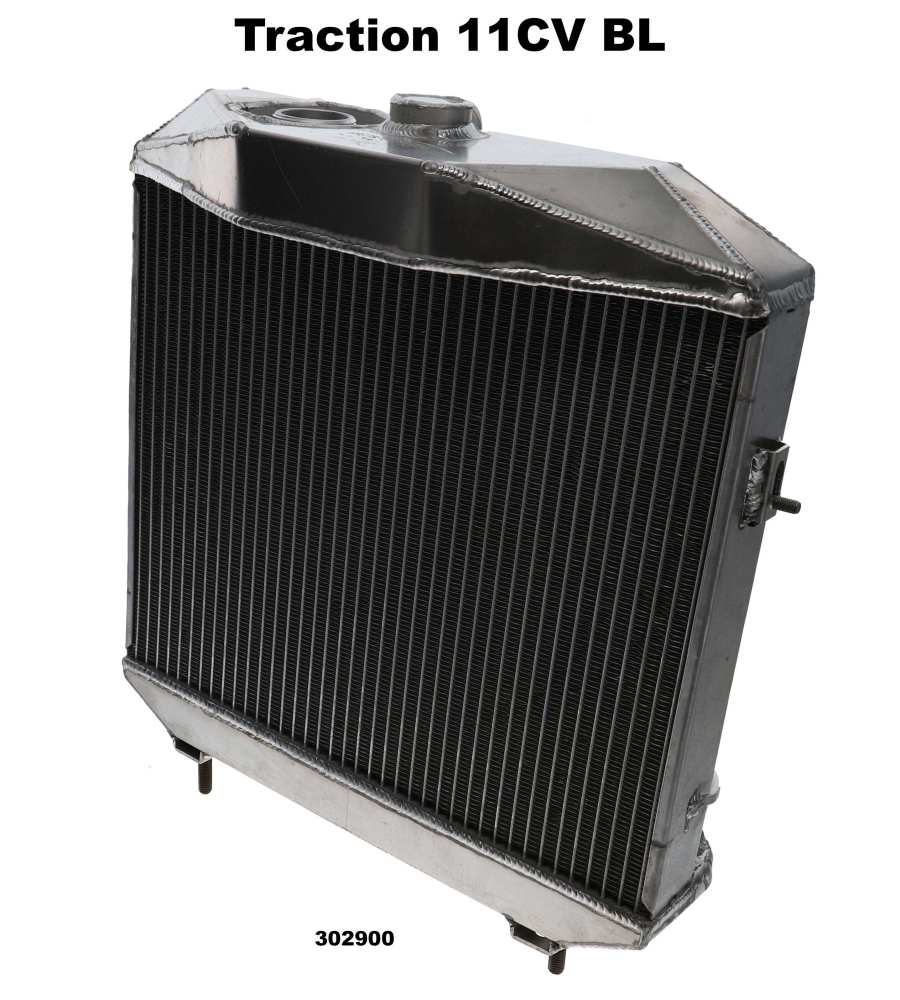 Citroen-DS-11CV-HY - Radiator (nieuw onderdeel), geschikt voor Citroen 11CV BL. Terugbrengen van de oude radiat