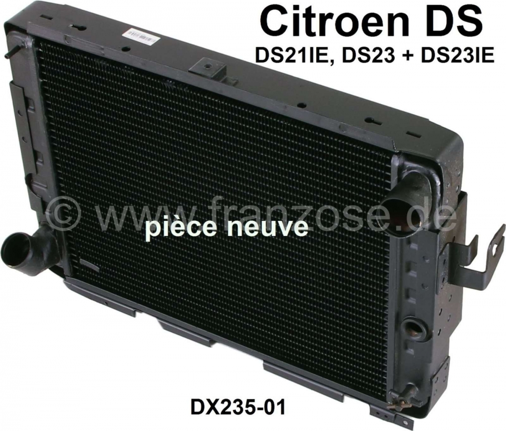 Citroen-DS-11CV-HY - Radiator, nieuw onderdeel. Geschikt voor Citroen DS21IE, DS 23 carburateur + 23IE. Of. DX2