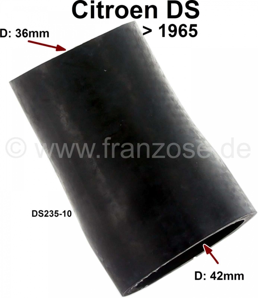 Citroen-DS-11CV-HY - Radiatorslang (waterslang), onder de waterpomp. Geschikt voor Citroen DS, tot modeljaar 19