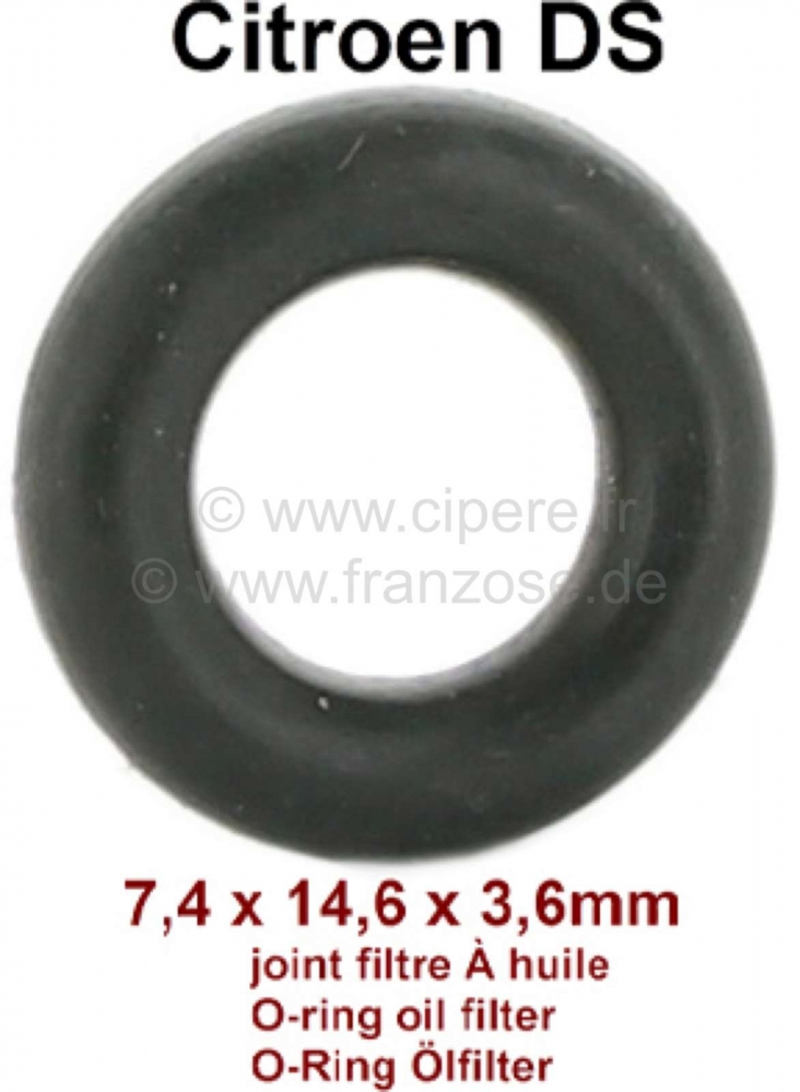 Sonstige-Citroen - Oliefilter afdichtring (O-ring klein). Geschikt voor Citroën DS. Deze O-ring dicht de oli