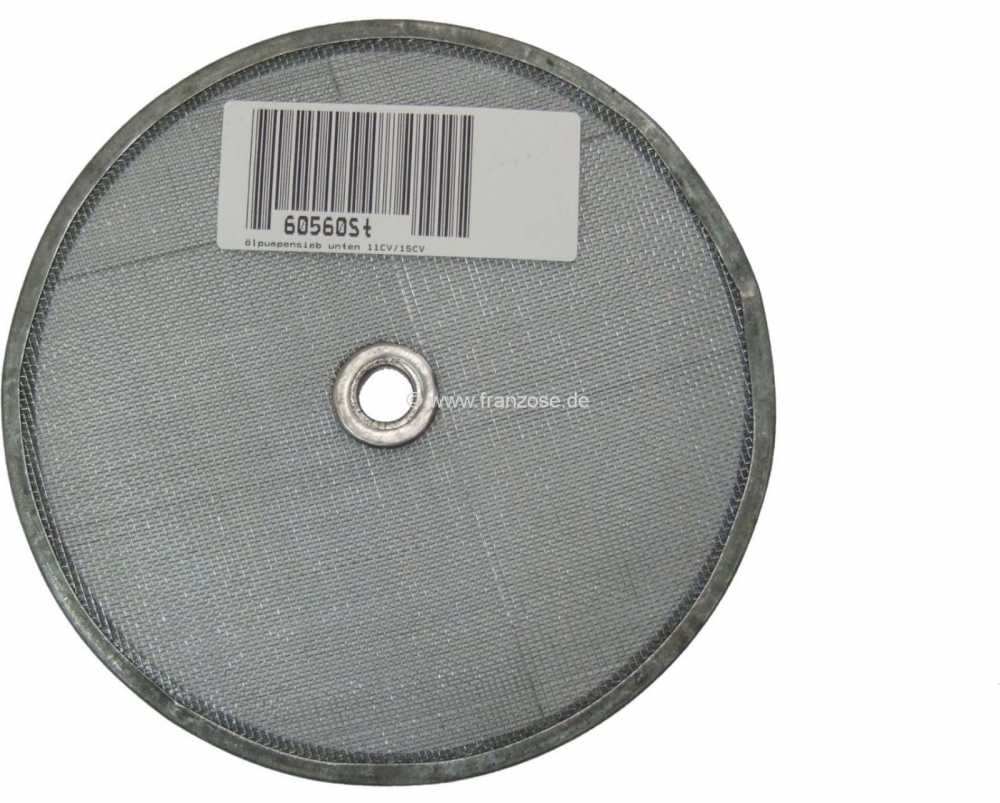 Citroen-DS-11CV-HY - Oliepomp onderste zeef. Geschikt voor Citroen HY, 11CV + 15CV. Afmeting: 150 x 10.5mm. Of.