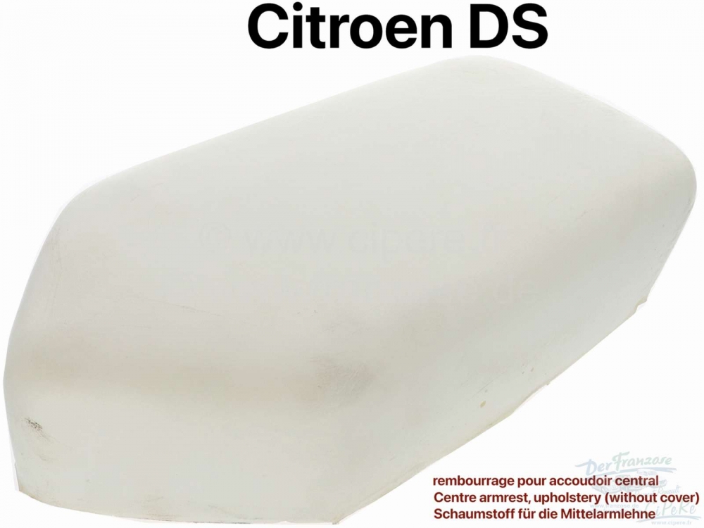 Citroen-DS-11CV-HY - Middenarmsteun, bekleding (zonder hoes). Geschikt voor Citroën DS.