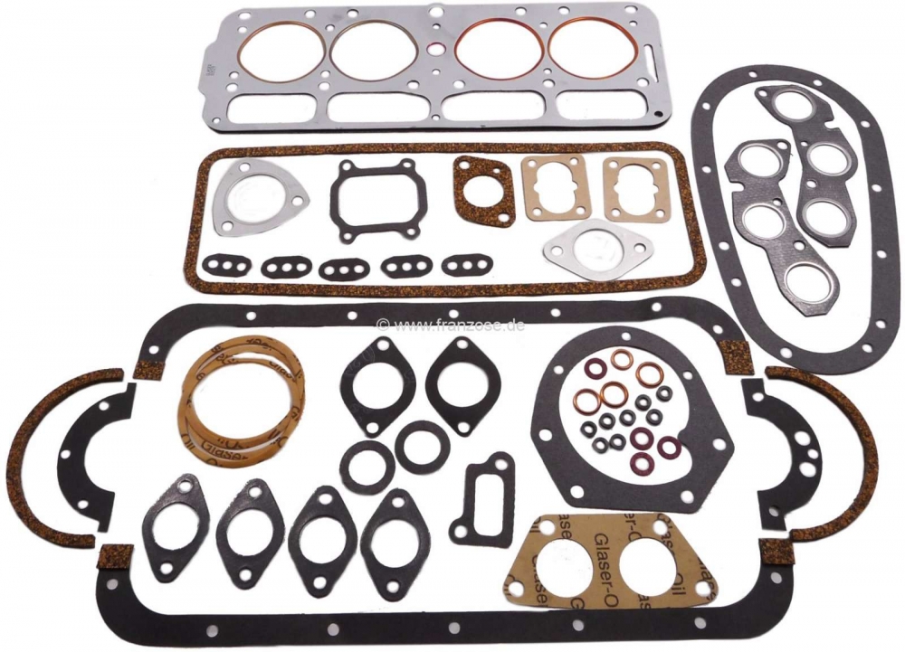 Citroen-DS-11CV-HY - Complete motorpakkingset (incl. cilinderkoppakking). Origineel van fabrikant 