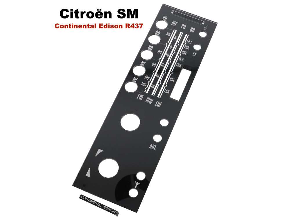 Citroen-DS-11CV-HY - SM, radiohoes voor de originele Continental Edison R437 radio. Geschikt voor Citroen SM. D