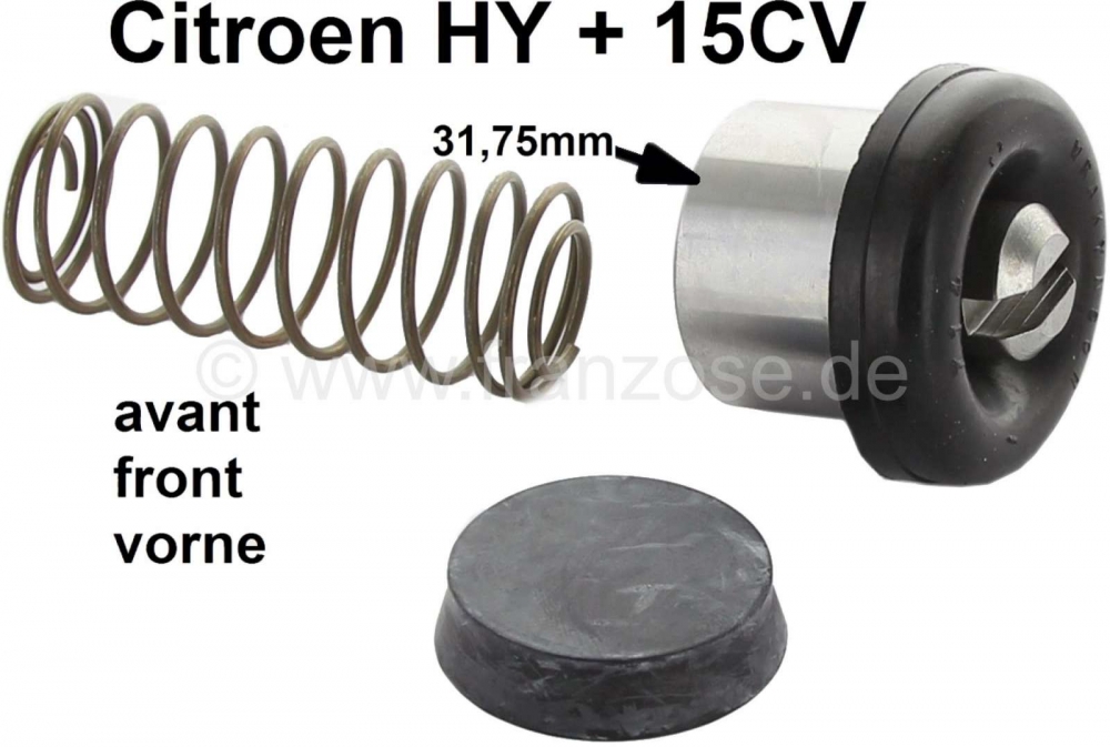 Citroen-DS-11CV-HY - Wielremcilinder reparatieset, voor. Geschikt voor Citroen HY + Citroen 15CV. Voor voertuig