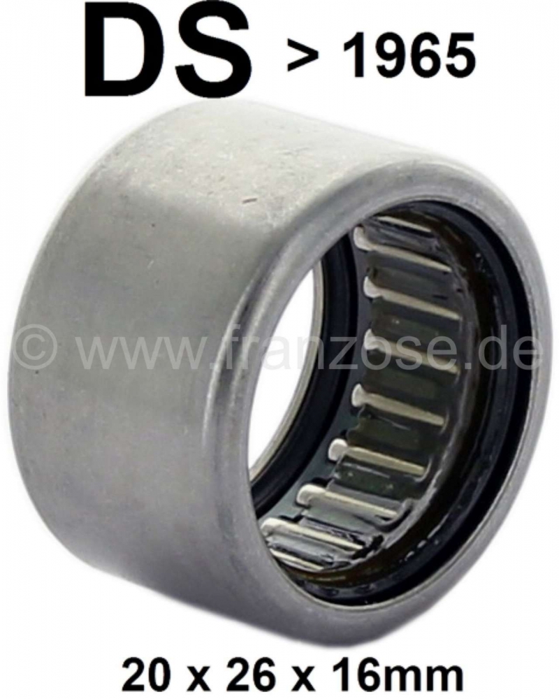 Citroen-DS-11CV-HY - Naaldlager voor remklauw. Geschikt voor Citroen DS, tot modeljaar 1965, afmetingen: 20x26x