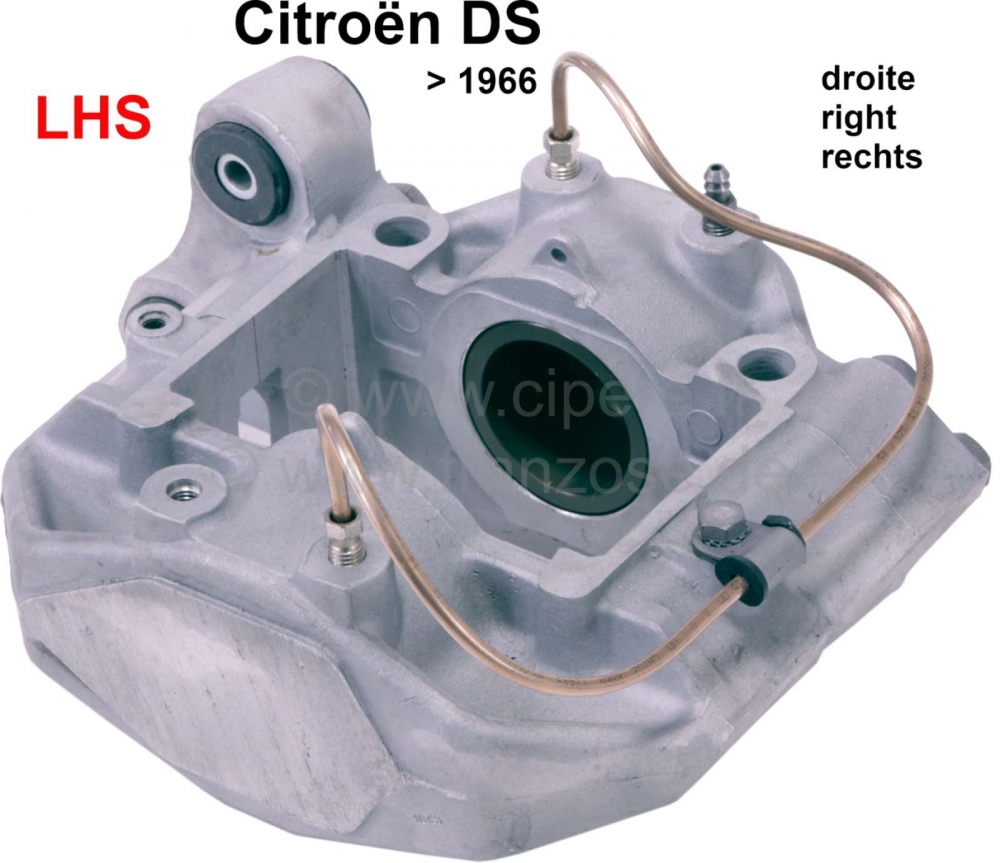 Citroen-DS-11CV-HY - Remklauw rechts, in ruil. Hydraulisch systeem LHS. Geschikt voor Citroen DS, tot modeljaar