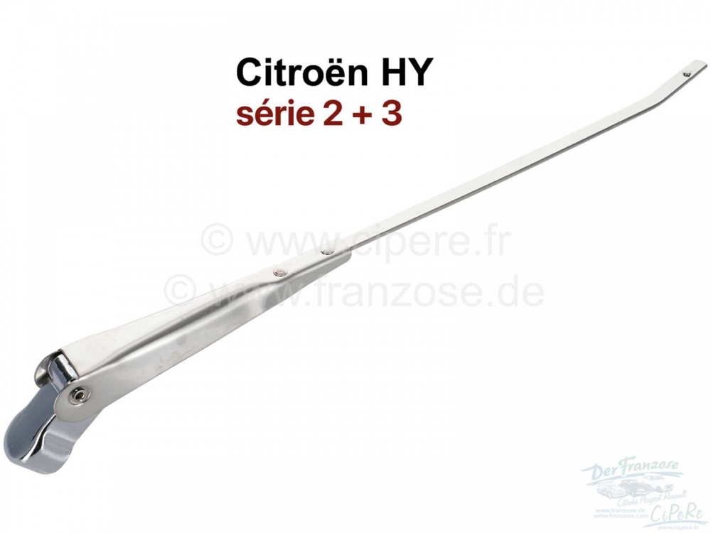 Citroen-DS-11CV-HY - Roestvrijstalen wisserarm, geschikt voor Citroën HY serie 2 + 3. Lengte ca. 30 cm.