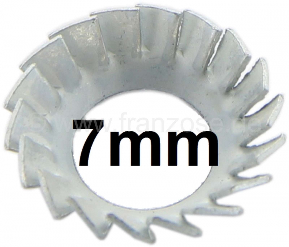 Renault - Tandschijf, gebogen M7, buitendiameter 14mm. (bijv. remtrommel, vergrendeling, enz.)