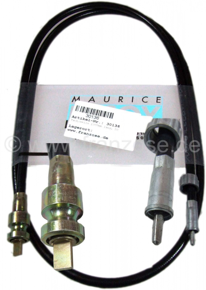 Citroen-DS-11CV-HY - Snelheidsmeterkabel. Geschikt voor Citroën DS. Lengte: 1300mm.