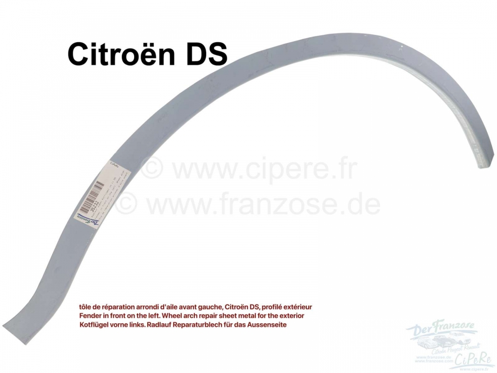 Sonstige-Citroen - Spatbord linksvoor. Wielkast reparatieplaat voor de buitenkant. Geschikt voor Citroën DS.