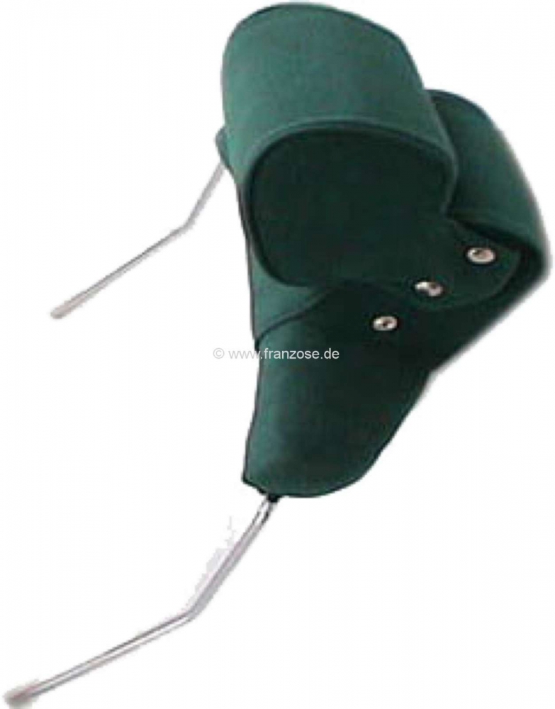 Sonstige-Citroen - Brede hoofdsteun, geschikt voor Citroen DS (2-delig). Donkergroene stof. Per stuk.