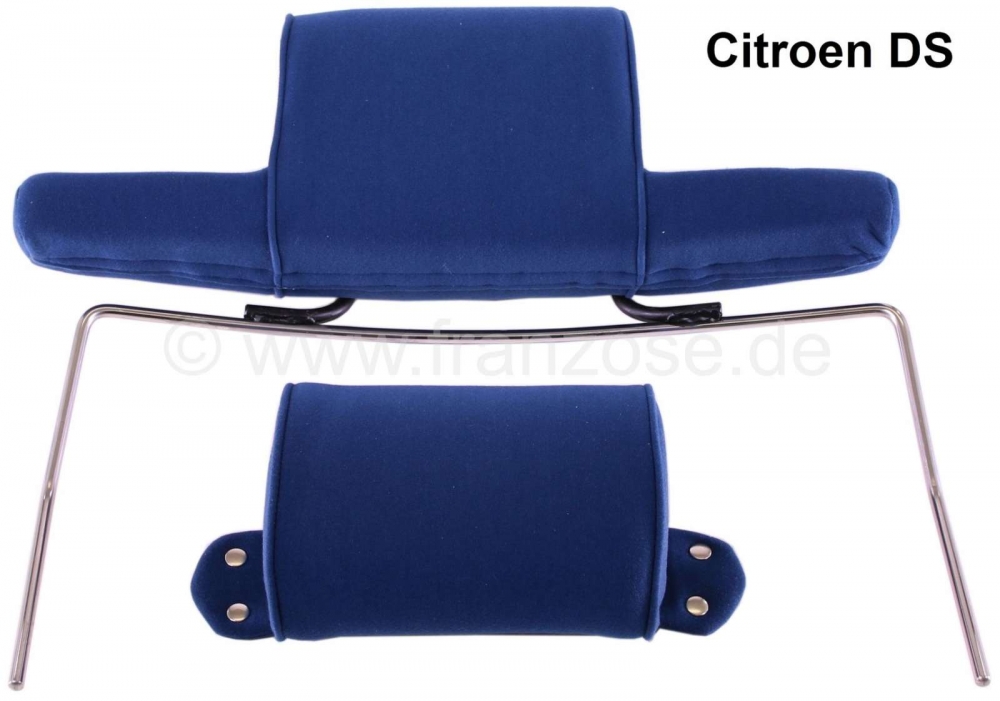 Sonstige-Citroen - Brede hoofdsteun, geschikt voor Citroen DS (2-delig). Kleur: donkerblauw (bleu foncé). Pe