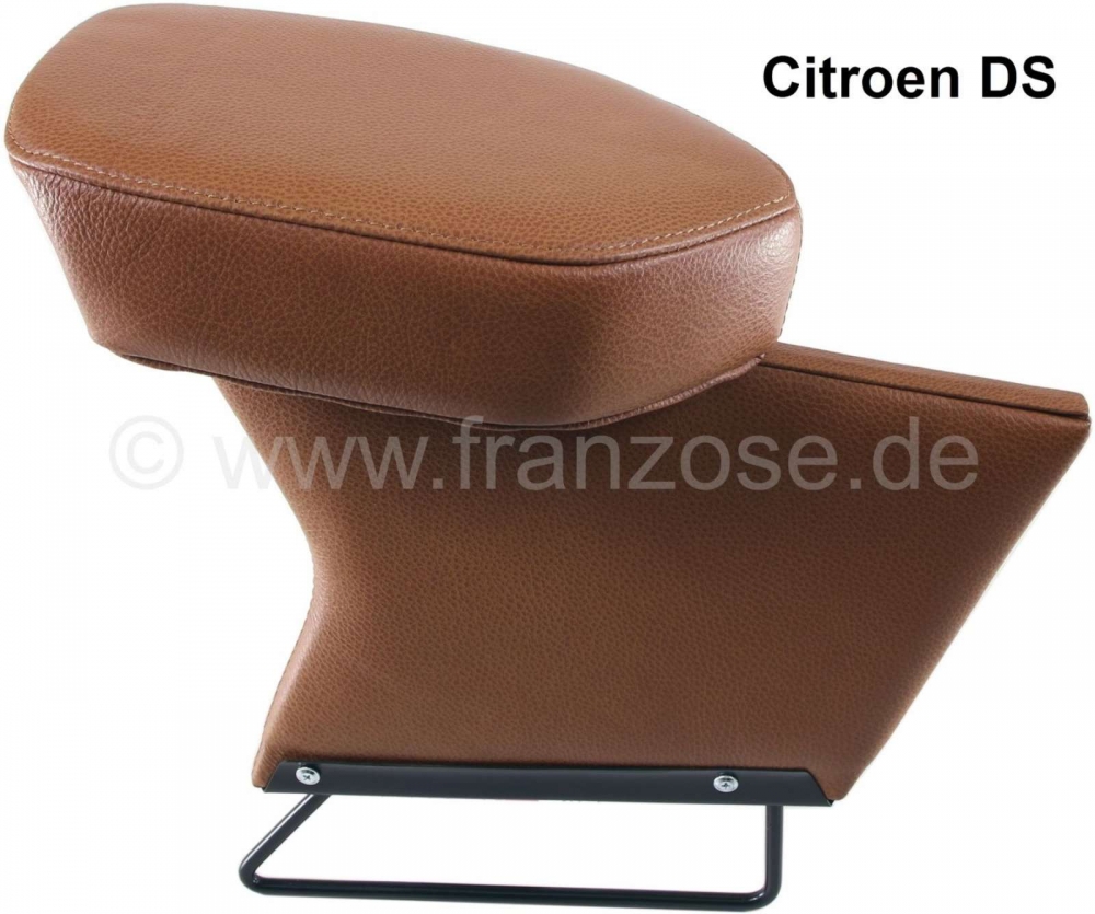Sonstige-Citroen - Middenarmsteun, geschikt voor Citroen DS. Bruin tabaksleer.