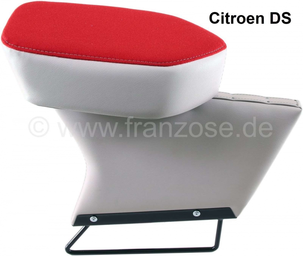Citroen-DS-11CV-HY - Middenarmsteun, geschikt voor Citroen DS. Lichtrood velours (jersey).