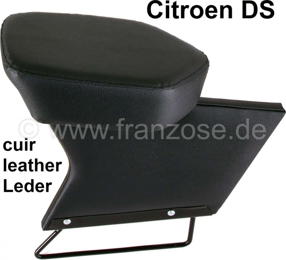 Sonstige-Citroen - Middenarmsteun, geschikt voor Citroen DS. Zwart leder.